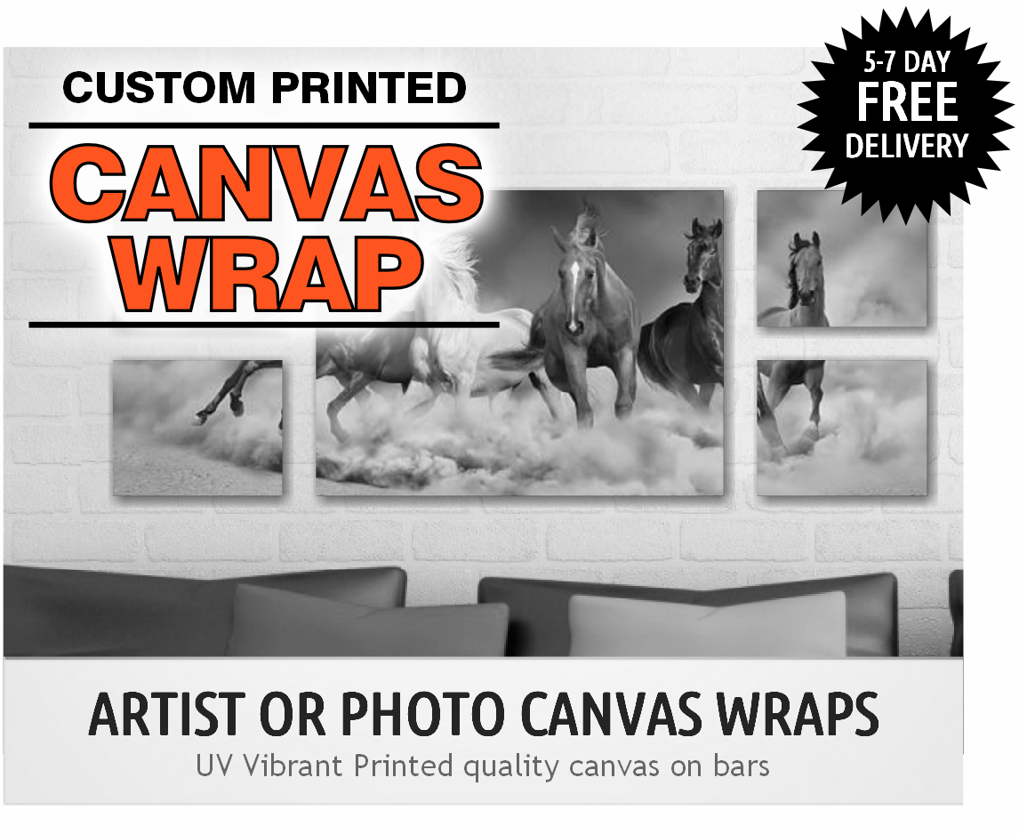Custom UV Printed Canvas Gallery Wrap on Stretcher Bars