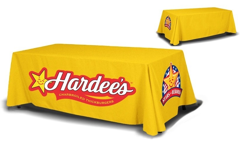 Custom Printed Fabric Table Throw Cover – 6ft or 8ft