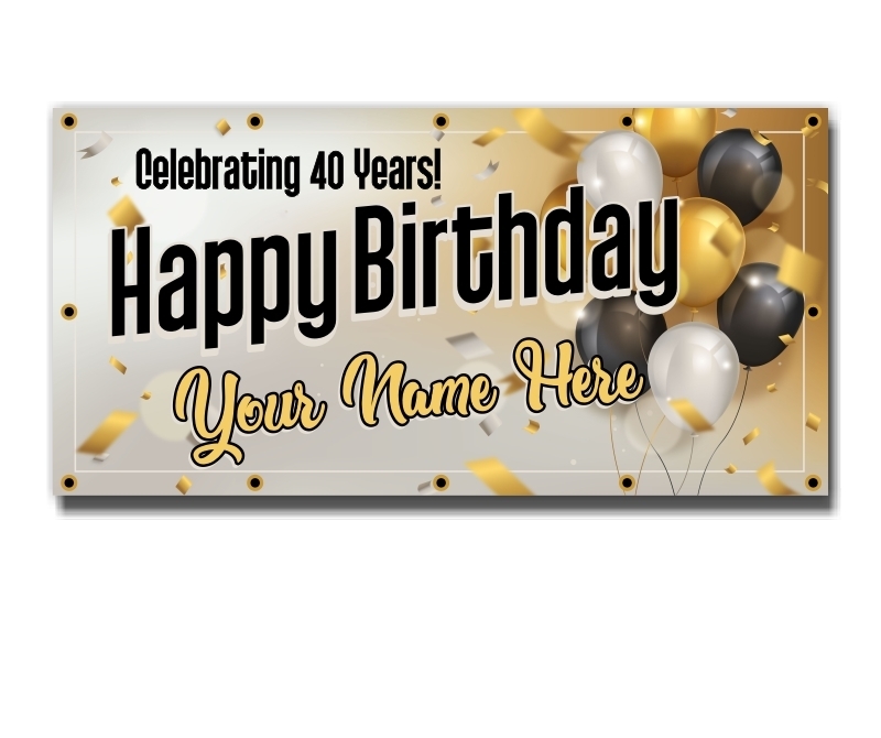 Custom Birthday & Anniversary Banners – Free 2-Day Delivery