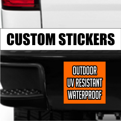 Square Outdoor Vinyl UV Stickers - Bulk Discount
