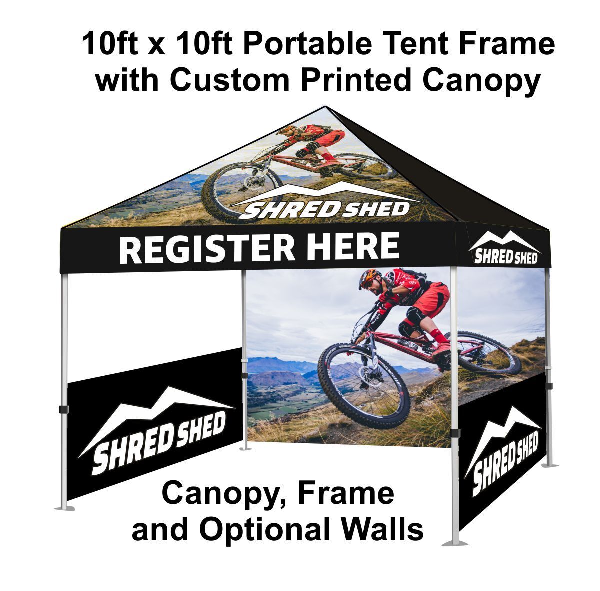 Custom Printed Trade Show Event Canopy Tent with Frame